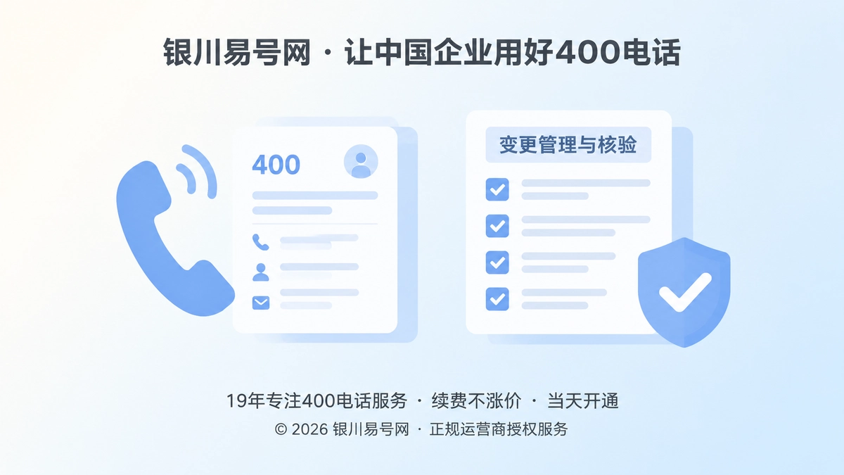 2026年400电话办理后变更管理：别让通信入口失真